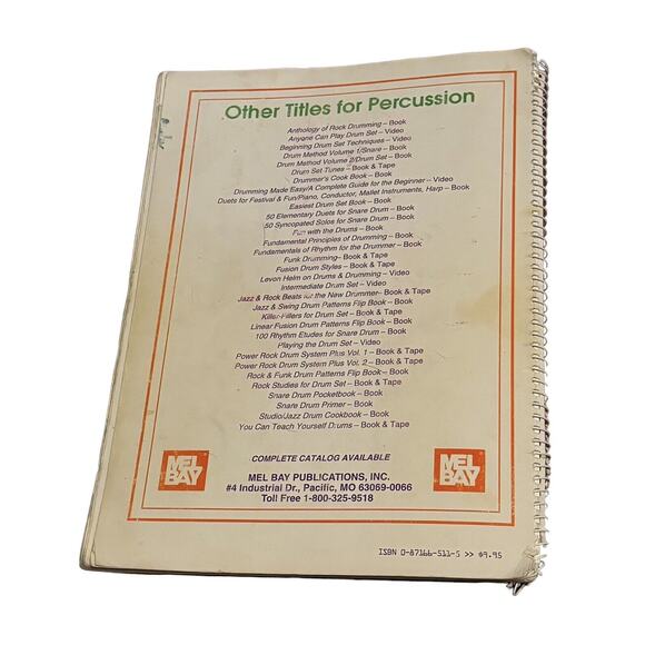 Mel Bays Funk Drumming Jim Payne VTG 1982 Slow Blues Rock Jazz Time Samba READ - Picture 2 of 7